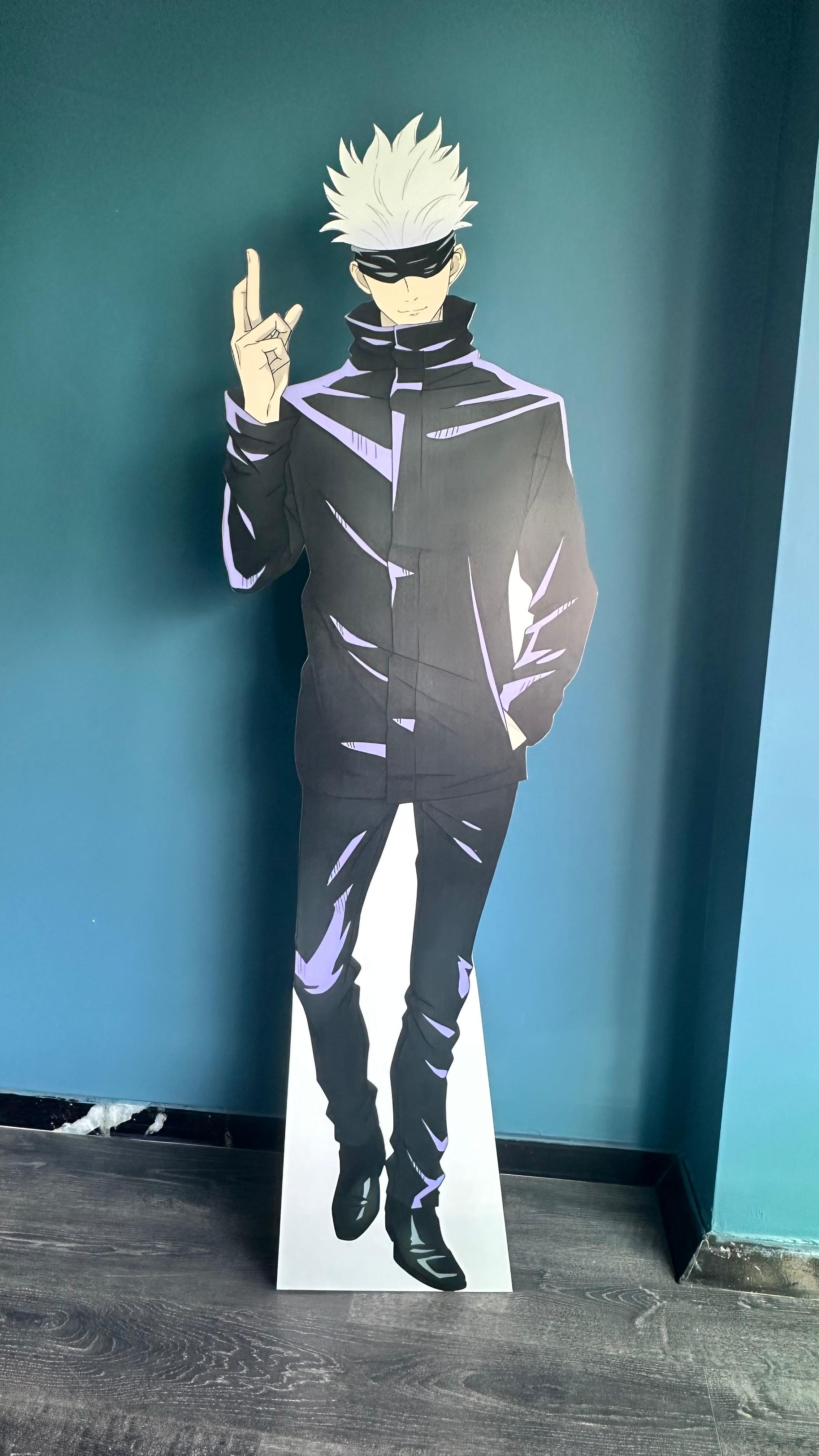 Satoru Gojo Kartonnen Uitsparing Levensgroot Model Gojo Mockup Figuur